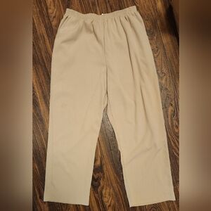 ALFRED  DUNNER Sz 16 Taupe Beige Tan Wide Leg Pants